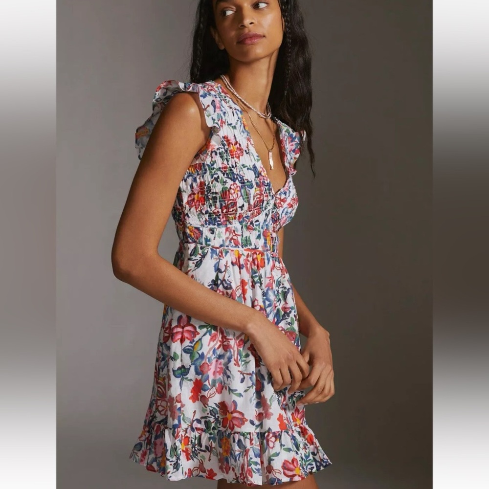 Anthropologie By Anthropologie The Peregrine Mini Dress White size Small